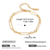 Women's Stainless Steel Necklace And Bracelet Set With Full Diamond Wave Design And Geometric Plated Jewelry