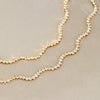 Women's Stainless Steel Necklace And Bracelet Set With Full Diamond Wave Design And Geometric Plated Jewelry