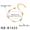 Women's Stainless Steel Necklace And Bracelet Set With Geometric Crab Heart Pattern And Oil Drip Electroplated Finish