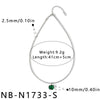 Women's Stainless Steel Necklace With Geometric Square Pattern Zircon Inlay And Vacuum Electroplated Finish