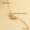 Women's Stainless Steel Necklace With Micropaved Zircon Petal Leaf Pendant Electroplated Titanium Steel Clavicle Chain