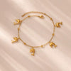Women's Stainless Steel Ocean Series Anklet With Dolphin Starfish Shell Pendant