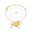 Women's Stainless Steel Ocean Series Anklet With Dolphin Starfish Shell Pendant