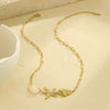 Women's Stainless Steel Ocean Style Geometric Starfish Shell Pearl Necklace And Bracelet Electroplated