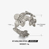 Women's Stainless Steel Open Floral Ring With Electroplated Finish Simple Fashion Flower Design Non Fading High End Style