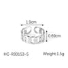 Women's Stainless Steel Open Ring With Geometric Pattern And Electroplating Retro And Hollow Design
