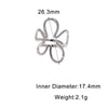 Women's Stainless Steel Open Ring With Hollow Flower Design Sweet Minimalist Style Electroplated Non Fading Accessory