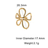 Women's Stainless Steel Open Ring With Hollow Flower Design Sweet Minimalist Style Electroplated Non Fading Accessory