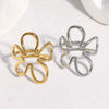 Women's Stainless Steel Open Ring With Hollow Flower Design Sweet Minimalist Style Electroplated Non Fading Accessory