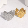 Women's Stainless Steel Open Ring With Shell And Starfish Design Gold Electroplated Natural Minimalist Ocean Style Jewelry