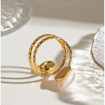 Women's Stainless Steel Opening Ring With Animal Zodiac Pattern And Electroplating Design