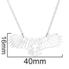 Women's Stainless Steel Owl Pendant Necklace With Hollow Geometric Origami Design And Electroplated O Chain