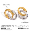 Women's Stainless Steel Pearl Ring And Earrings With Love Water Drops Bell Pattern Electroplating Light Luxury Jewelry