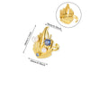 Women's Stainless Steel Pearl Zircon Geometric Exaggerated Open Flower Ring Electroplated