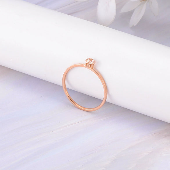 Women's Stainless Steel Plain Band Ring With Electroplated Finish Minimalist Light Luxury Fine Jewelry