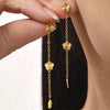 Women's 316L Stainless Steel Plant Flowers Tassel Earrings With Pvd Plating Fashion Jewelry