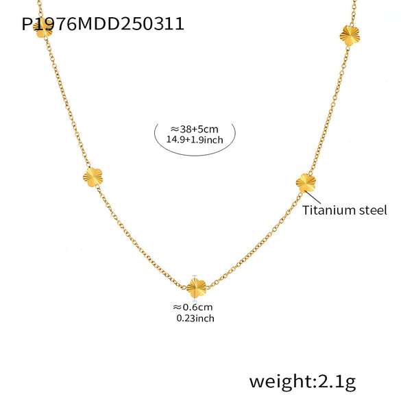 Women's 316L Stainless Steel Plant Flowers Tassel Earrings With Pvd Plating Fashion Jewelry
