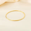 Women's Stainless Steel Polished Round Wire Minimalist Geometric Electroplated Bracelet