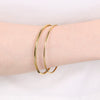 Women's Stainless Steel Polished Round Wire Minimalist Geometric Electroplated Bracelet