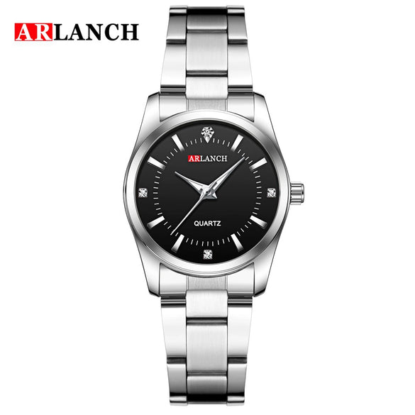 Women's Stainless Steel Quartz Waterproof Round Watch With Leisure Style