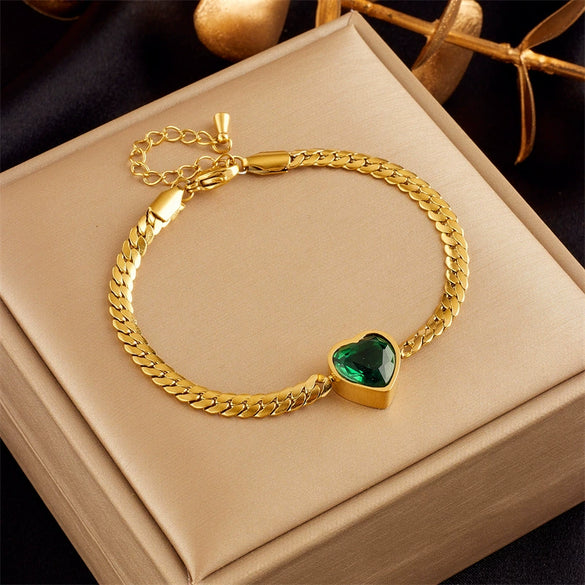 Women's Stainless Steel Retro Simple Love Cross Twist Braid Chain Bracelet With Diamond Electroplating