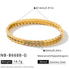 Women's Stainless Steel Rhinestone Bracelet With Elegant Plated Design And Versatile Fashion Style