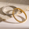 Women's Stainless Steel Rhinestone Bracelet With Elegant Plated Design And Versatile Fashion Style