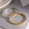Women's Stainless Steel Rhinestone Bracelet With Elegant Plated Design And Versatile Fashion Style
