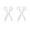 Women's Stainless Steel Scissors Drop Earrings With Geometric Cartoon Design And Electroplated Finish Fun Statement Jewelry