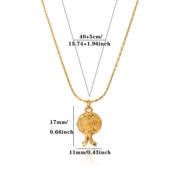 Women's Stainless Steel Seashell Pendant Necklace With Gold Plated Finish And Stylish Chain Design
