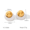 Women's Stainless Steel Shell Geometric Fivepointed Star Electroplated Earrings