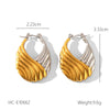 Women's Stainless Steel Shell Geometric Fivepointed Star Electroplated Earrings