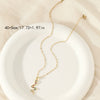 Women's Stainless Steel Snake Collarbone Chain Jewelry With Mixed Gemstone Setting And Electroplating Design Simple Style