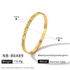 Women's Stainless Steel Snake Shaped Bracelet With 18K Gold Vacuum Plating And Rhinestone Inlay Fashion Jewelry