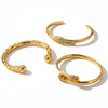 Women's Stainless Steel Snake Shaped Bracelet With 18K Gold Vacuum Plating And Rhinestone Inlay Fashion Jewelry