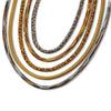 Women's Stainless Steel Snake Shaped Chain Necklace With Geometric Design And 18K Vacuum Plated Finish