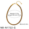 Women's Stainless Steel Snake Shaped Chain Necklace With Geometric Design And 18K Vacuum Plated Finish