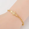 Women's Stainless Steel Snowflake Bracelet With Geometric Design And Electroplated Finish Simple Fashion Jewelry Gift