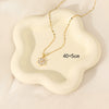 Women's Stainless Steel Snowflake Pendant Lip Chain Necklace With Mixed Gemstone Setting And Electroplating