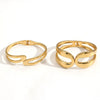 Women's Stainless Steel Spring Open Bracelet With Exaggerated Stylish Wide Surface And Geometric Design 18K Goldplated