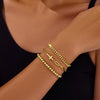 Women's Stainless Steel Stacking Bracelet With Geometric Cuban Chain Design Electroplated Fashion Jewelry Accessory