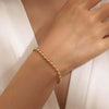 Women's Stainless Steel Stacking Bracelet With Geometric Cuban Chain Design Electroplated Fashion Jewelry Accessory