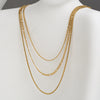 Women's Stainless Steel Stacking Style U Shape Chain Three Piece Clavicle Chain Electroplated
