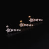 Women's Stainless Steel Star Pattern Inlaid Zircon Stud Earrings