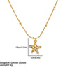 Women's Stainless Steel Star Pendant Necklace With Pvd Furnace Vacuum Real Gold Plating And Minimalist Style