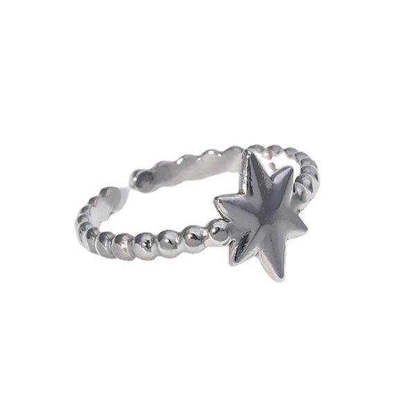 Women's Stainless Steel Star Ring Niche Minimalist Electroplated