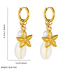Women's Stainless Steel Star Shape Earrings With Electroplating