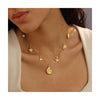 Women's Stainless Steel Starfish And Conch Choker Necklace With Electroplated Animal Inspired Pendant Design