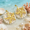 Women's Stainless Steel Starfish Earrings Beach Style Polished Marine Animal Design Fashion Versatile Ear Bone Earrings