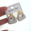 Women's Stainless Steel Stud Earrings With Electroplated Flower Starfish And Heart Shaped Design Light Luxury Jewelry
